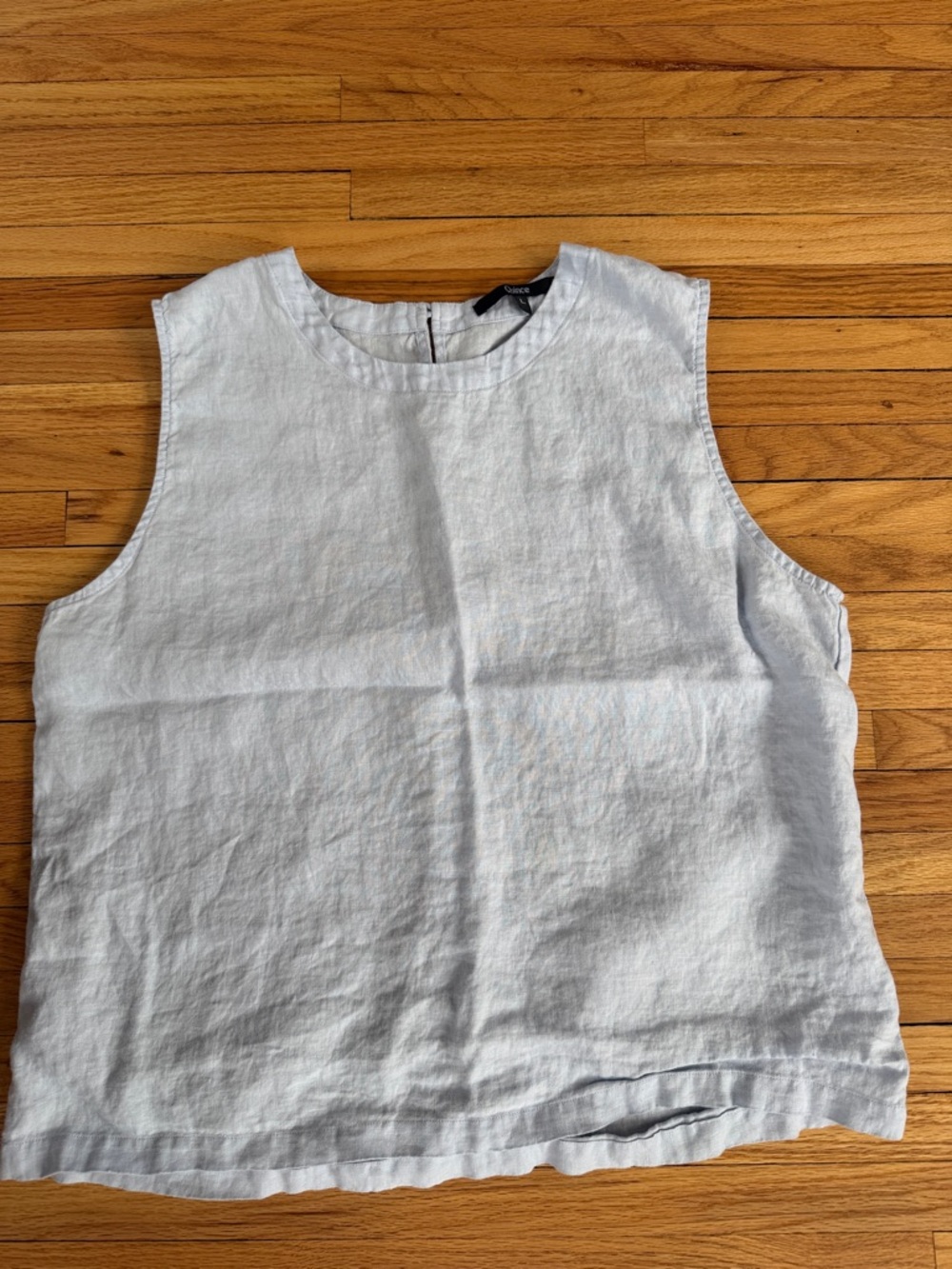 Quince Light Blue Linen Tank Top